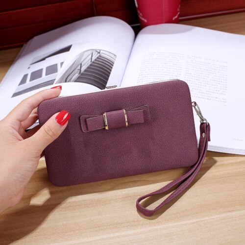 Portefeuille pour filles et femmes, sac à main multifonction à la , étanche: Violet