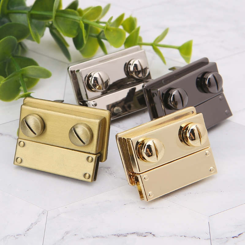 Women Bag Making Metal Push Lock Briefcase Square Lock Hardware Accessories