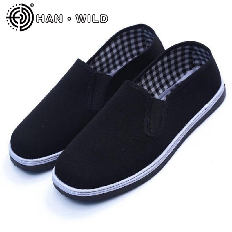 Oude canvas schoenen van beijing, handgemaakte antislip herenschoenen, chinese kungfuschoenen, casual schoenen voor mannen, sneakers, vechtsportschoenen