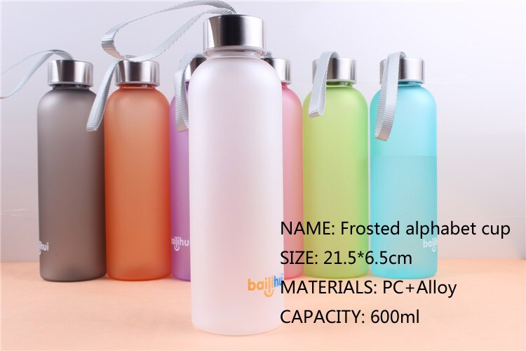 Plastic Tour Water Bottle 600ML gym Drink Water Bottles Protein Shaker Sport Drinking Water Bottle Infuser
