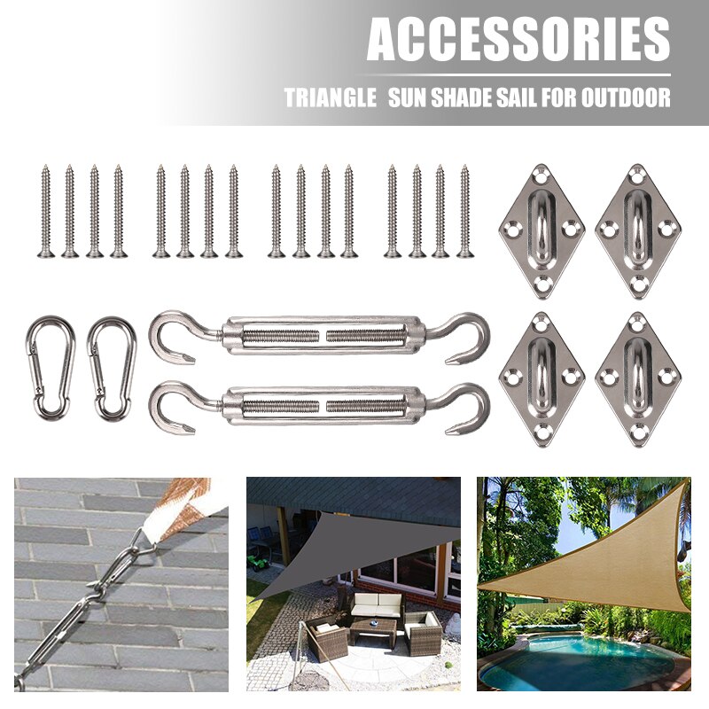5x4M 3x2M Grau Rechteck HDPE Sonne Sonnensegel Baldachin UV Block Markise Für draussen terrasse Garten Hinterhof Gewächshaus Schatten Tuch: Splitter 24Stck