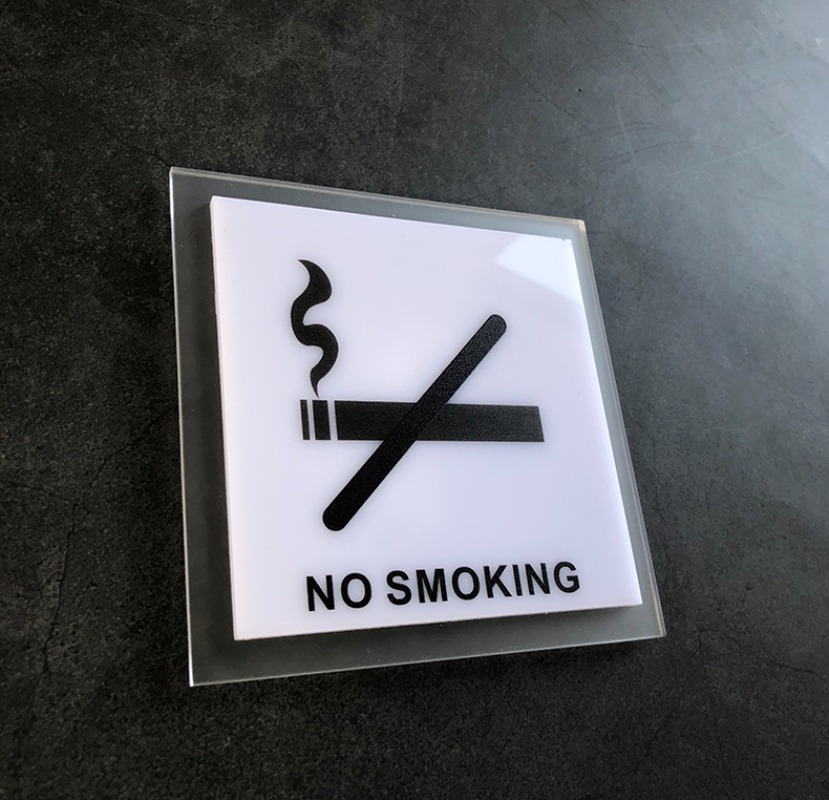 Acrylic Door Sign No Smoking Reminder Sign Sticker Beware of Steps Slippery Restroom Signage Fire Hydrant Signage Cozy Pantry