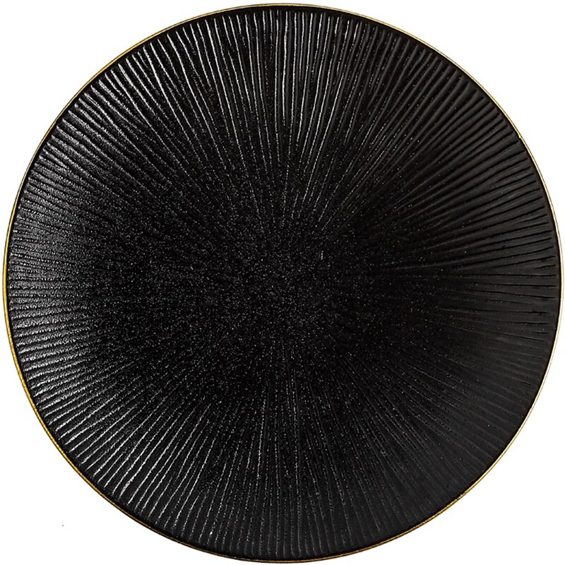 Vaisselle de table, noir mat, accent assiette à dessert, accent assiette à steak ménagère service de table