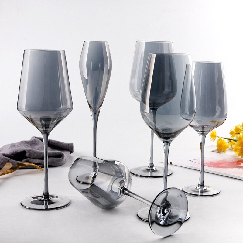 Champagneglas sølv røg grå plating drikke vinglas riste fløjter bryllup dekoration