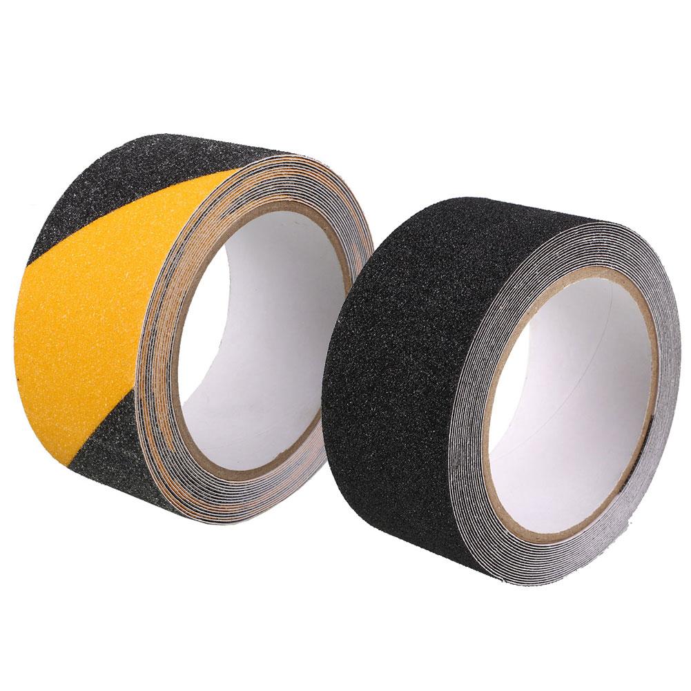 Zwart geel pvc vloer badkamer zwembad antislip mat waarschuwingstape