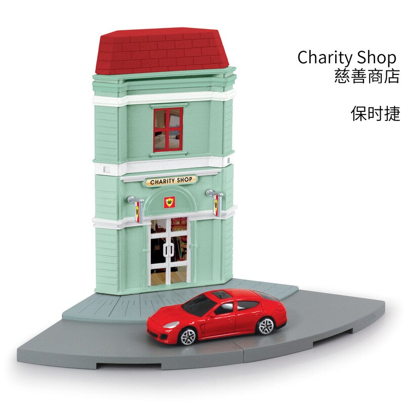 Yufeng City Europe Cabin Handmade DIY Assembled City Scene Architecture House Alloy Car Model Toy: 614019