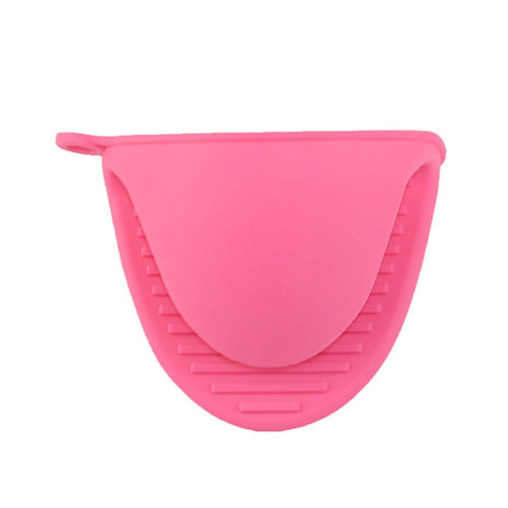 Siliconen Keuken Organizer Geïsoleerde Warmte Pot Clips Magnetron Handschoenen Hete Plaat Clip 1 Pcs Anti-Brandwonden Dikker: red rose