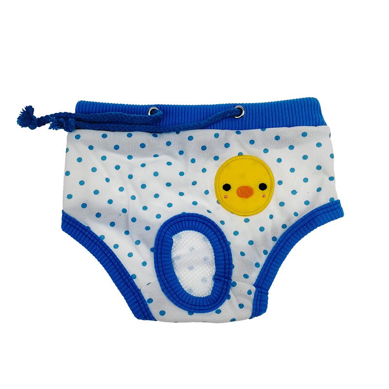 1Pcs Dog Physiological Pants Cute Print Diaper Sanitary Pants Washable Dog Shorts For Small Medium Dogs Underwear Briefs: Blue / S