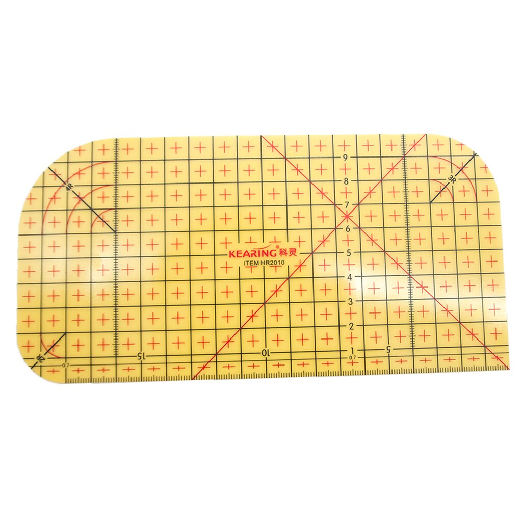 Regla de reglas de costura de resina, sin miedo a la plancha seca o al vapor para plegar, medir el dobladillo de presión de 20cm x 10cm