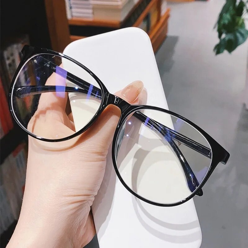 Anti Radiation Glasses for Women Retro Round Glasses Frame Anti Blue Light Eyeglasses: Yellow