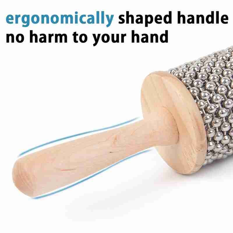 Mano instrumento de percusión Cabasa juguete de bebé musical Orff banda de madera instrumento de percusión de H7V7