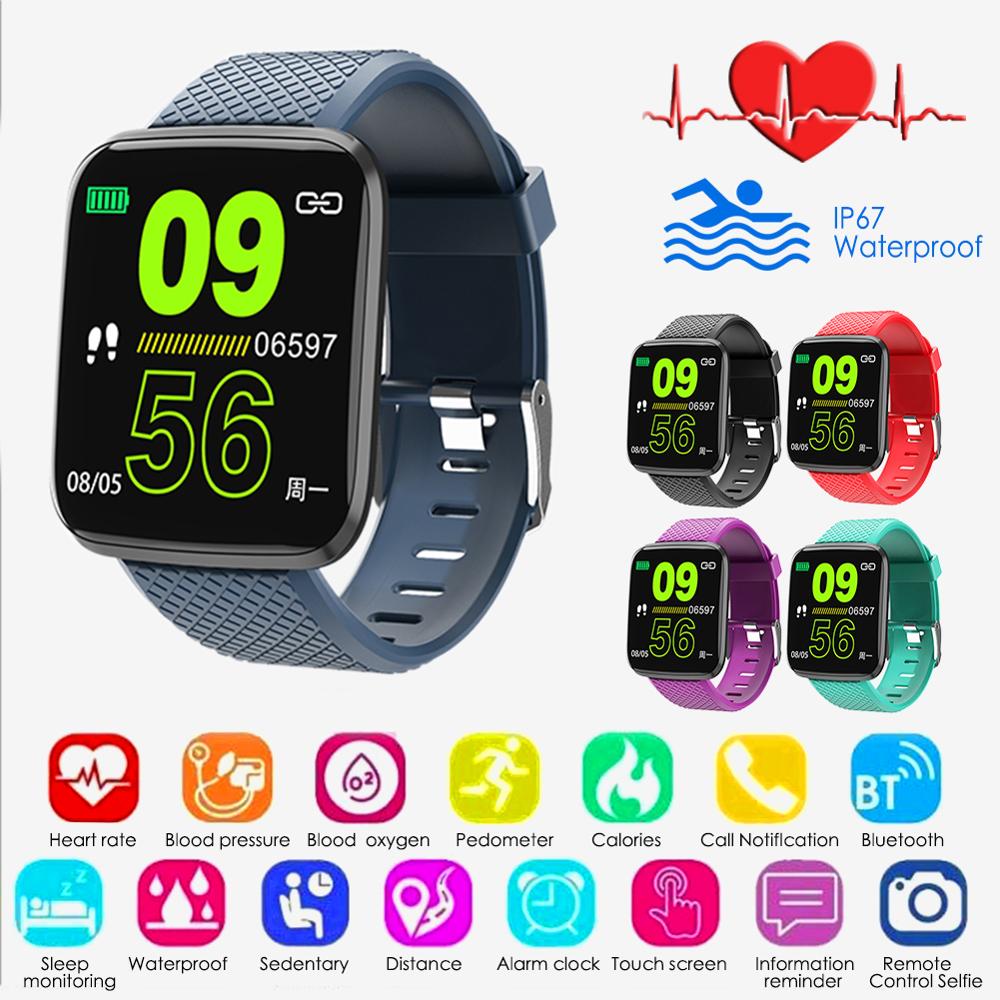 D13 Sport LCD Smart Uhr Wasserdichte Fitness Tracker Blutdruck Smartwatch Herz Rate Monitor Männer Uhr Band Für Android IOS