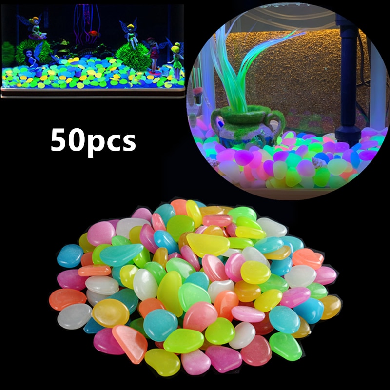 glow in the dark stones 50Pcs Garden Luminous Glowing Stone Pebble Glow in the Dark Garden for Walkways Garden Path marble patio