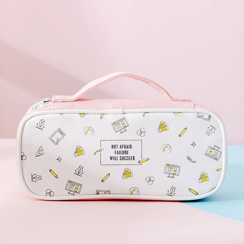 Okkid Meisjes School Briefpapier Bag Student Potlood Bag Kids Leuke Pen Case Kinderen Schoolbenodigdheden Kawaii Tas Rits Potlood Zakje