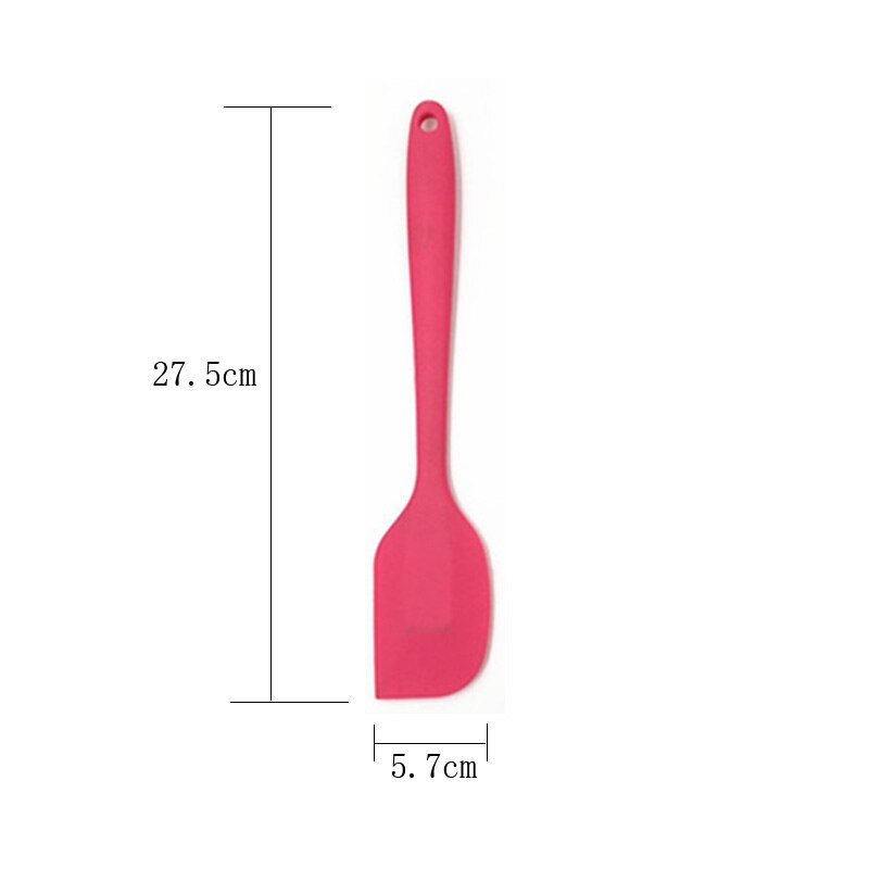 Multicolore alimentaire antiadhésif beurre cuisson Silicone spatule ensemble Cookie pâtisserie grattoir gâteau cuisson spatule Silicone spatule: large rose red