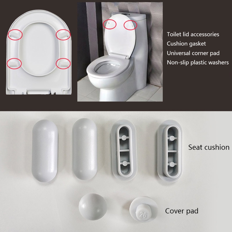 24 Pcs Toiletbril Bumper Buffer Verminderen De Impact Van Lawaai Wanneer Gesloten Beschermen Toiletbril Van Water Non-slip