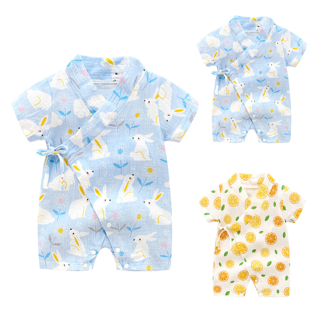 Baby Pyjama Pasgeboren Baby Baby Boy Meisjes Konijn Garen Robe Kimono Romper Jumpsuit Nachtkleding Детская Пижама