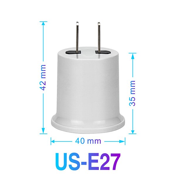 E27 flexibele lampvoeten, licht  ac85-265v verlengstukken, converter, aan/uit schakelaar, controle-led, lampadapter, houder, schroeffitting, eu/us-stekker: E27- ons