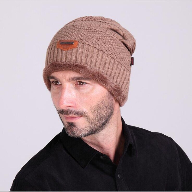 Sombrero de invierno de terciopelo para hombre, gorro de lana al aire libre para esquiar, máscara, bufanda, gorro, gorros de invierno para hombre, sombrero de punto para niño,