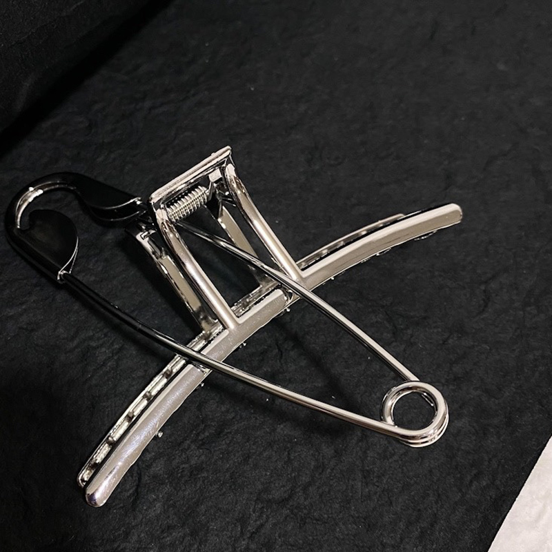 AMORCOME nowy projekt bezpieczeństwo duża metalowa szpilka spinki do włosów Barrettes dla kobiet dziewczynki akcesoria do włosów spinki do włosów spinki do włosów nakrycia głowy