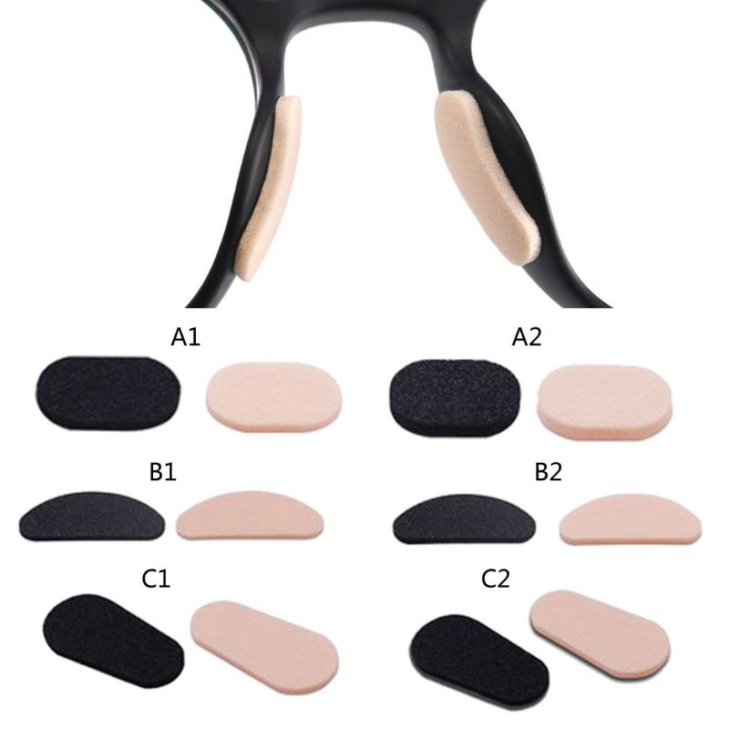 Plaquettes nasales en mousse souple autocollante, pour lunettes, antidérapantes, sans maquillage, 40 pièces, Jy06 21