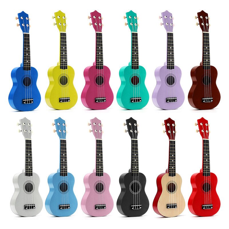 Muziek Liefhebber Club Kleurrijke 21 "Ukulele Sopraan Basswood Ukulele Concert 21 Inch Akoestische Gitaar Sopraan Ukulele