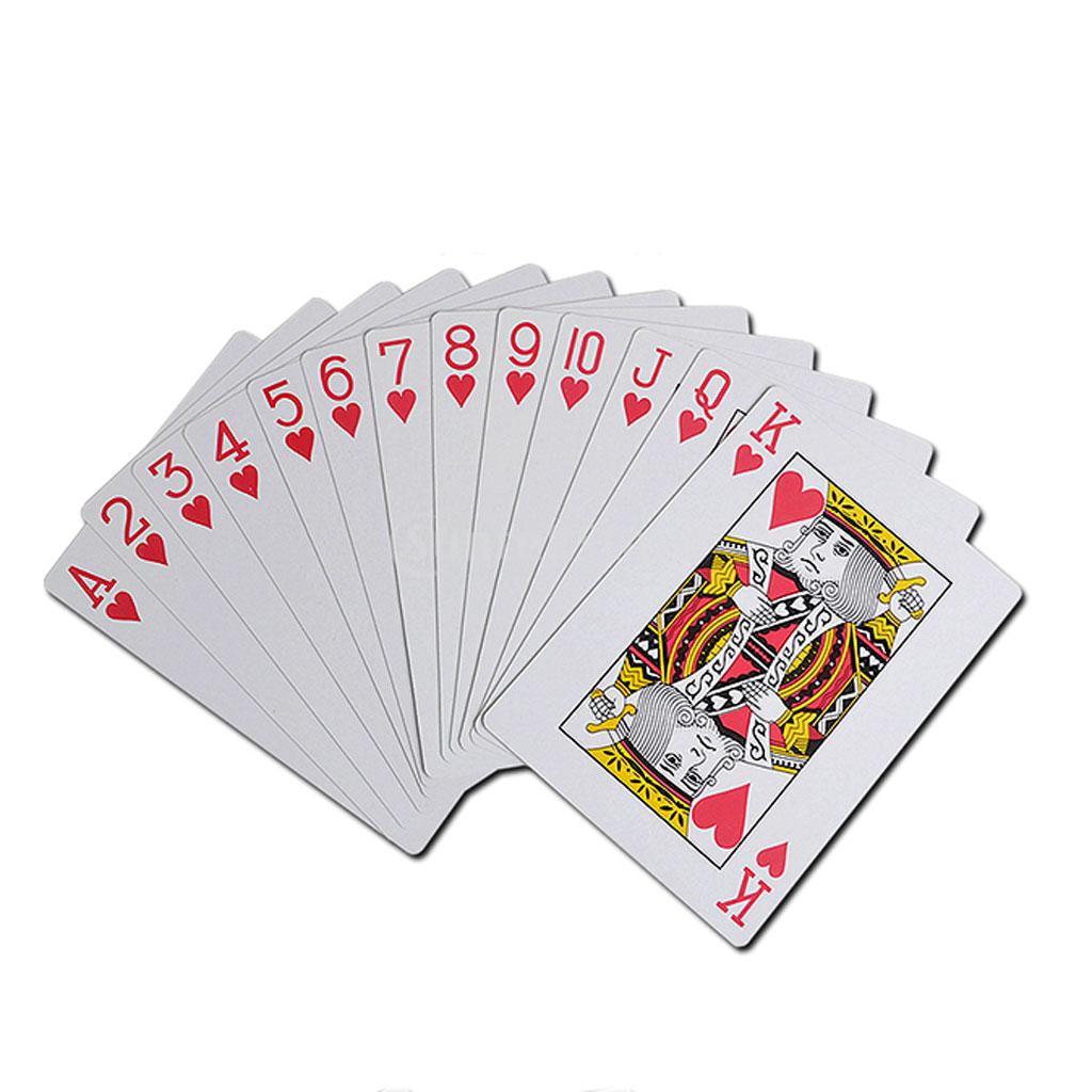 Giant Playing Cards Outdoor Game Family Party School Full Deck 52 6.7 X 4.7"