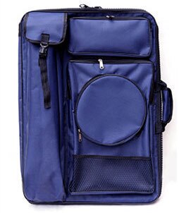 Bolsa grande 4K para dibujo de bocetos, 6 colores, bolso de hombro, bolsa de viaje, bolsa de dibujo, herramientas de arte para dibujo, suministros para Artista: Dark blue