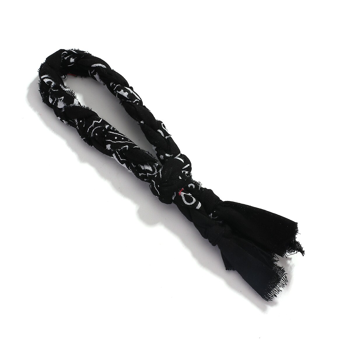 ALLYES – Bracelet Bandana tressé en tissu pour femmes, style bohème, tendance ethnique, noué, bijoux: Black