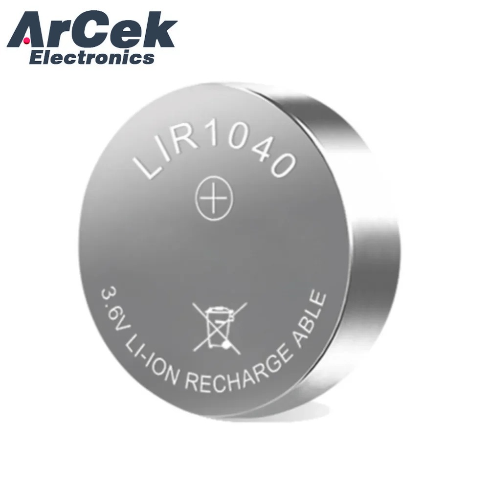 2PCS LIR1040 Rechargeable Lithium Button Battery LIR 1040 3.6V 35mAh for TWS Bluetooth Headset Earphone Coin Cell Batteries