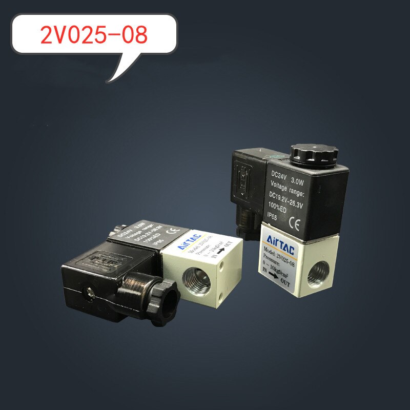 Pneumatic Air 2 Way 2 Position 1/4"AIRTAC Solenoid Valve 2V025-08