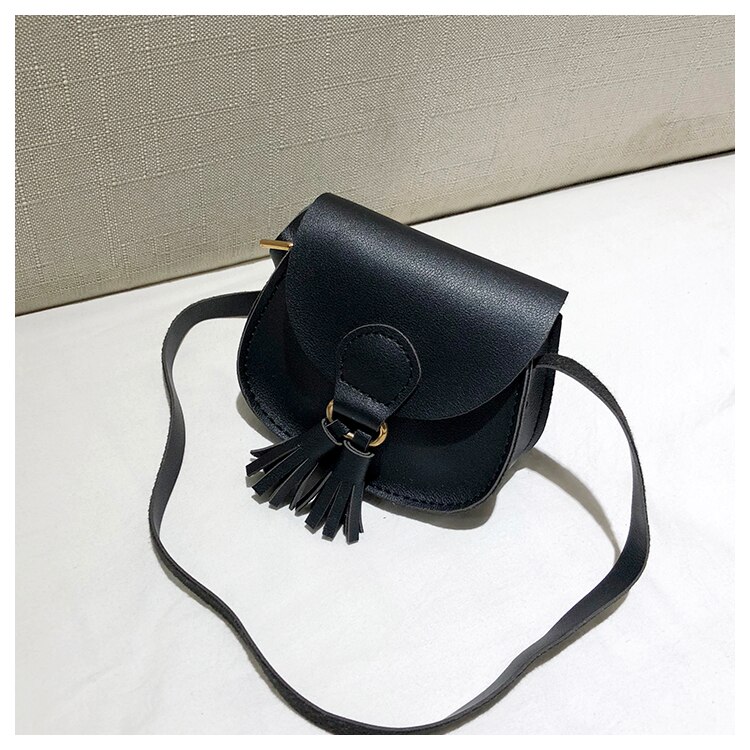 Womens Girl Lady Leuke Mini Crossbody Schoudertas Pu Lederen Dames Hand Tassen Portemonnee Handtas: Black