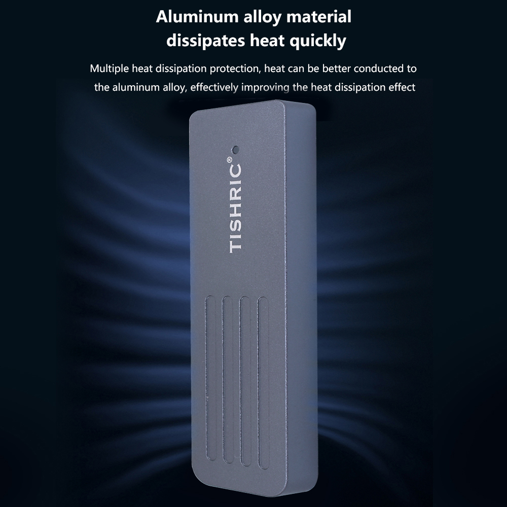 TISHRIC M.2 SSD Enclosure NVMe Protocol NVME PCIE SSD Disk Box Compatible With 2230/2242/2260/2280 M.2 SSD Solid State