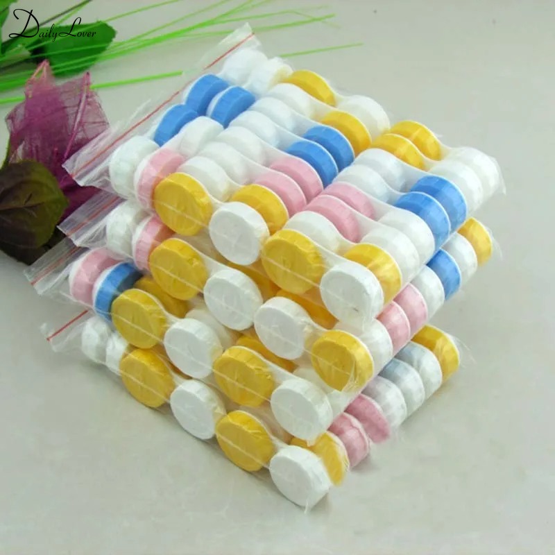 10/20pcs/lot Simple Contact Lens Case Box Eyewear Accessories Cute Travel Box Container For Lenses Random Color
