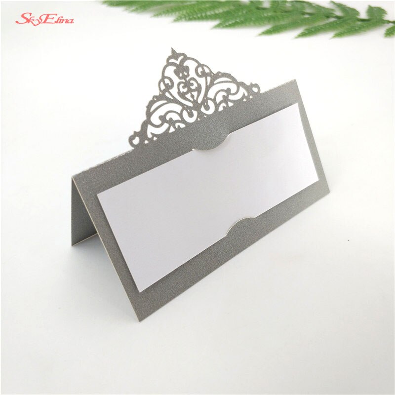 10 stk festbord navn gæste bord kort navne kort bord bord bord bryllup forsyninger sidde dekoration favor 6z-sh873: Grå
