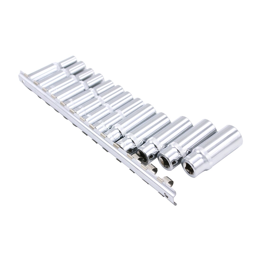 13Pcs 3/8in. Drive Deep Metric Socket Set 6-19mm 6 Point Chrome Vanadium Socket Set