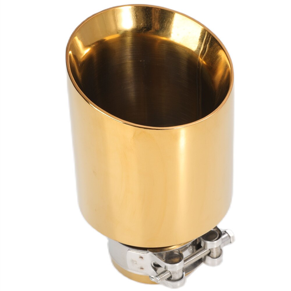 Car Stainless Steel Muffler Tip Exhaust System Universal Straight Gold Decoration Exhaust Pipe Mufflers For Akrapovic