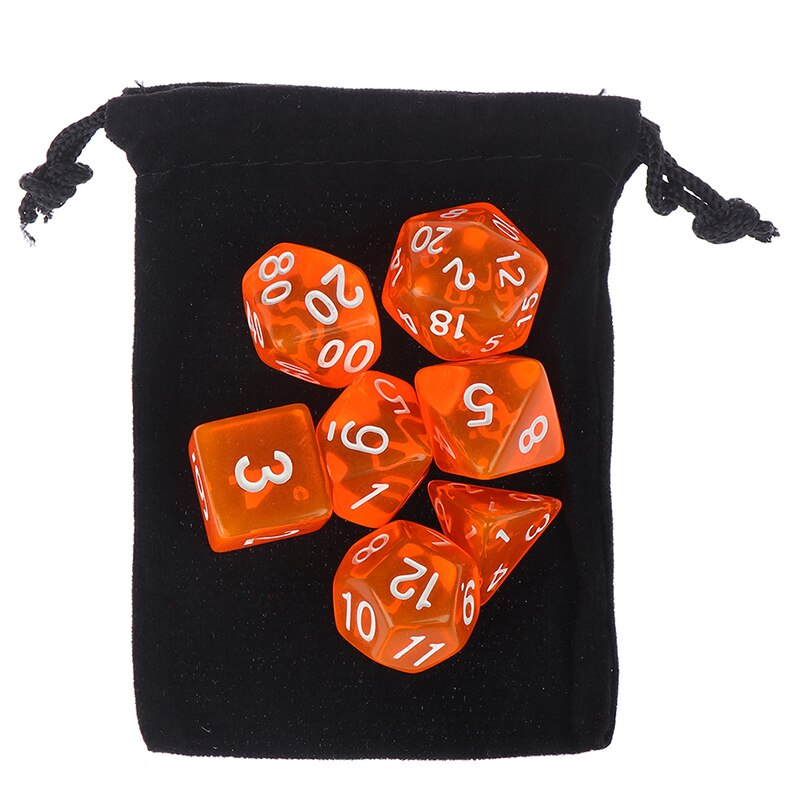 7 teile/satz DnD polyedrisch Würfel einstellen für Tabletop Spiele RPG MTG D4 D6 D8 D10 D % D12 D20 6 farben für Wählen: OG