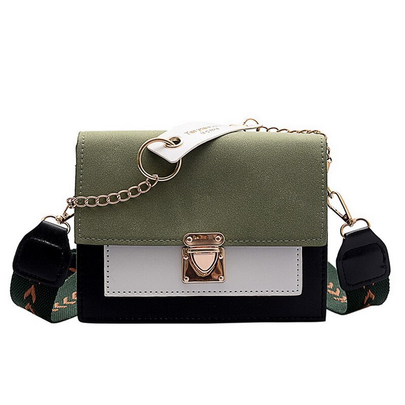 Mini Handtassen Vrouwen Mode Messenger Bag Brede Schouderriem Onderarm Zak Portemonnee Eenvoudige Stijl Crossbody Zakken Riem: green