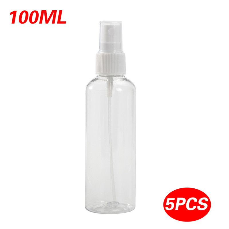 5PCS/Lot 100ml Sprayer Container Refillable Cosmetic Atomizer Essential Oil Perfume Travel Bottle shampoo Bathroom Accessories