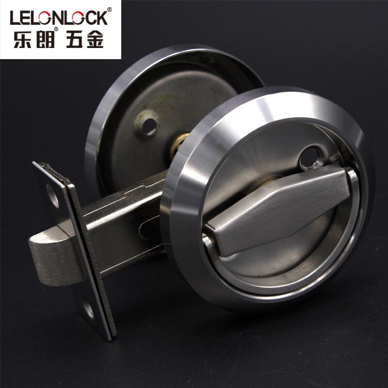 Engineering Supporting Stainless Steel round Plate Ring-pull Lock Safe Passage for Door Use Double-Sided Handle Lock Pipeline wi