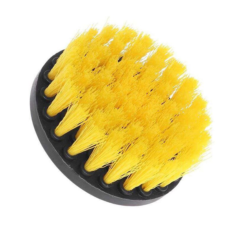 Brosse à récurer électrique 2/3.5/4/5 '', Kit de brosse de forage, brosse de nettoyage ronde en plastique, tige d'extension pour pneus de voiture, outils de nettoyage de voiture: 4inch