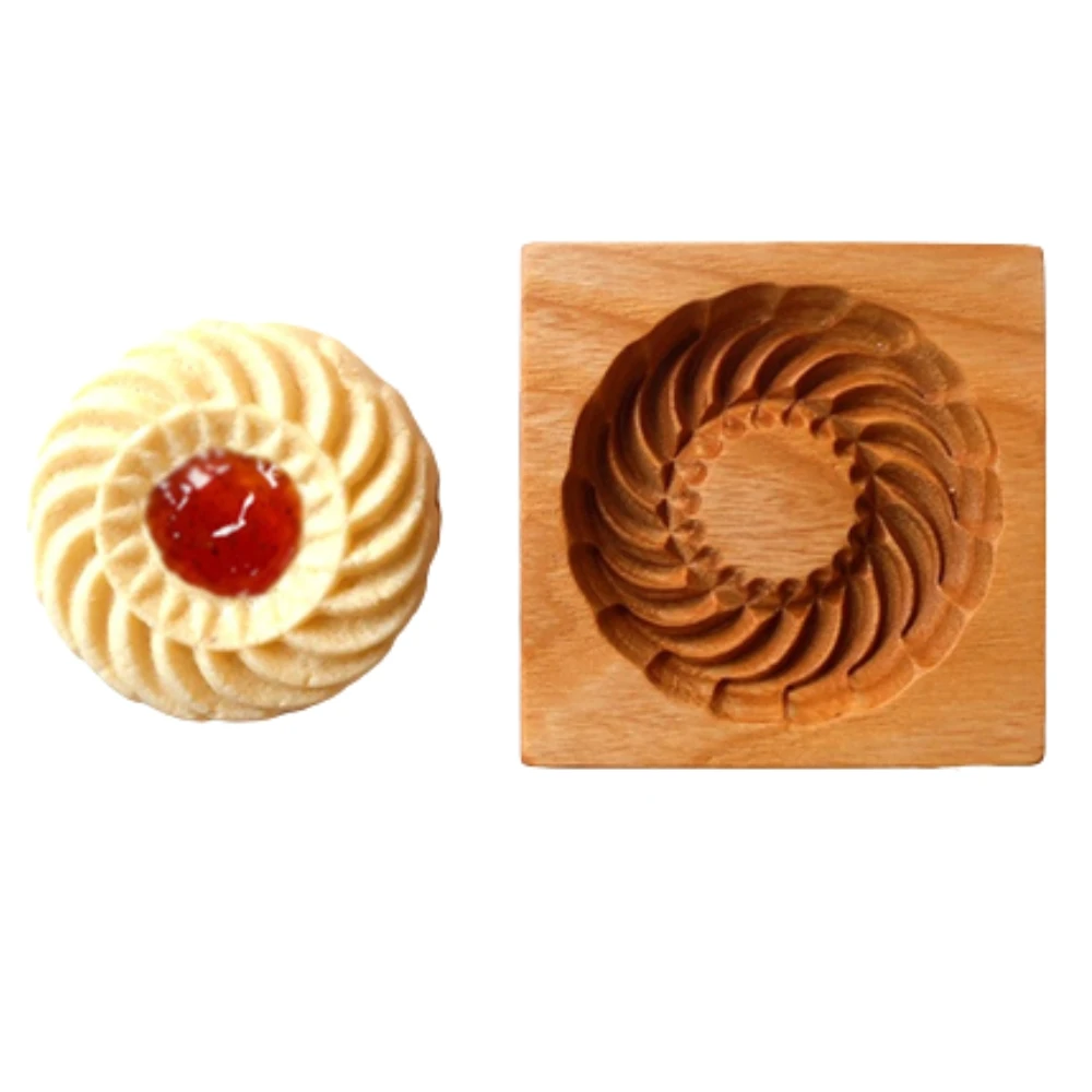 Wooden Cookie Molds Cookie Wooden Gingerbread Cookie Moulds Press 3D Cake Embossing Baking Mold Pumkin Cutter Bakery Gadgets: Brown