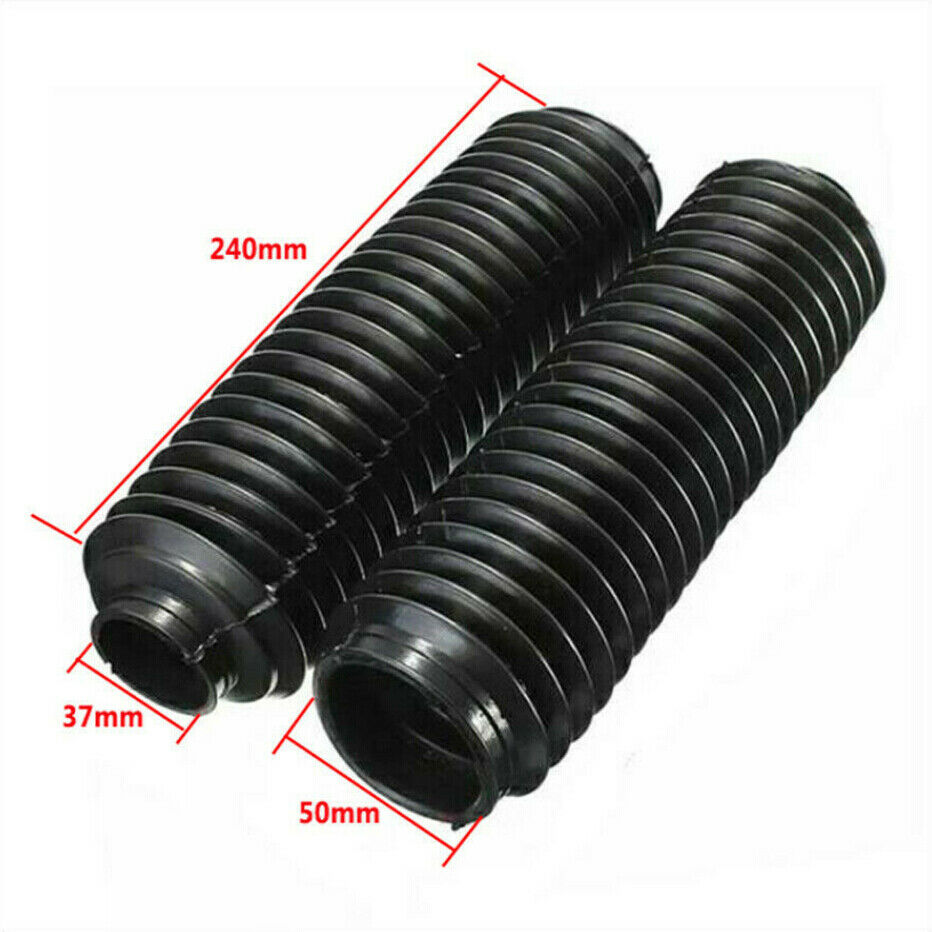 Uds 37mm 22 nudos delantero de la motocicleta tenedor protección antipolvo negro amortiguador cubierta botas Protector