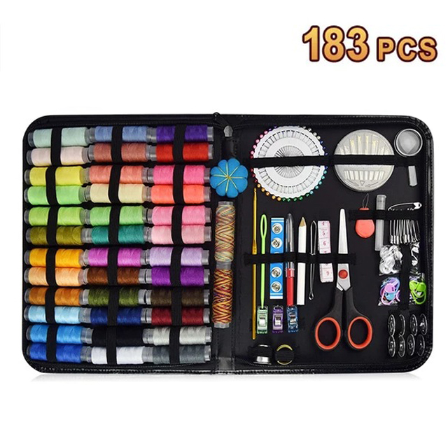 DIY Sewing Kits for Hand Quilting Stitching Embroidery Thread Arts Crafts Tools Accessories Sew Box 98/128/183/200/226 PCS Set: 183 PCS