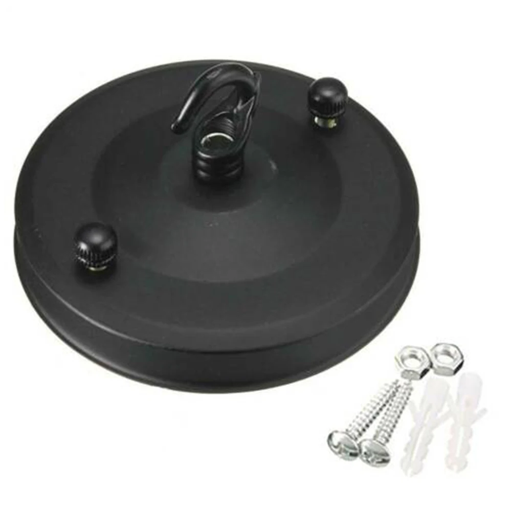 Lamp Deel Plafond Plaat Houder Montage Haak Licht Woonkamer Hanger Plaat Vervangingen Rose 10.5X6Cm Cafe Kroonluchter: Black