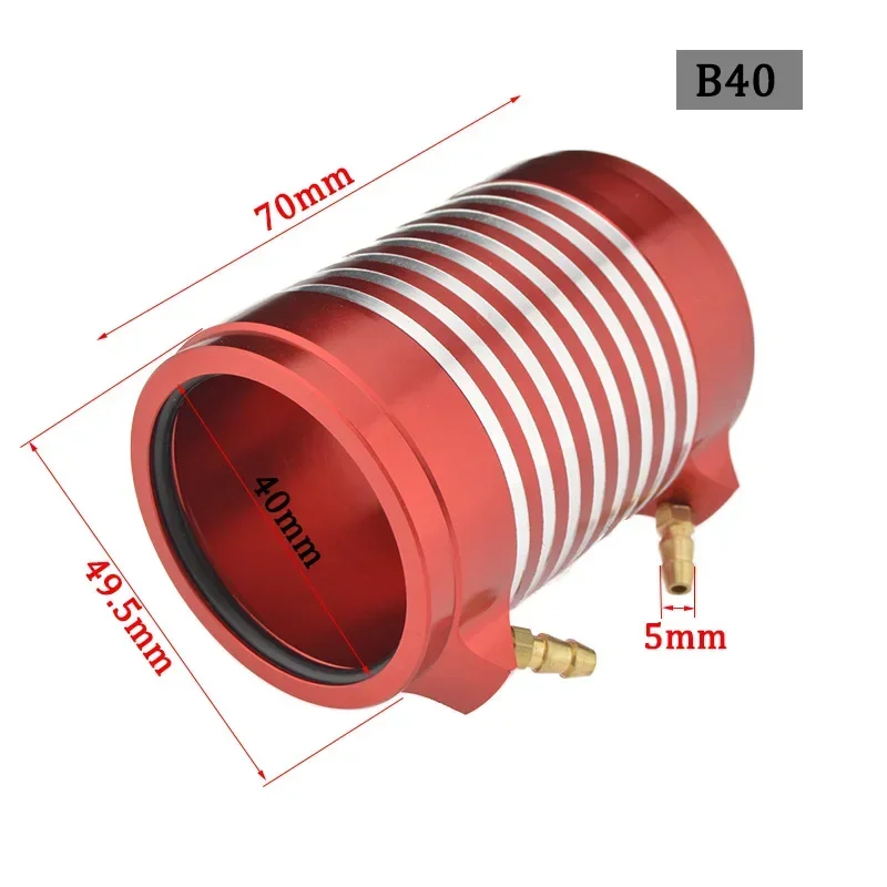 RC Stiefel Gute Aluminium CNC Marine Motor- Wasserkühlung Jacke für RC Stiefel B20/B36/B40 Ich würde 20/36/40mm Bürstenlosen Motor-: Licht Grau