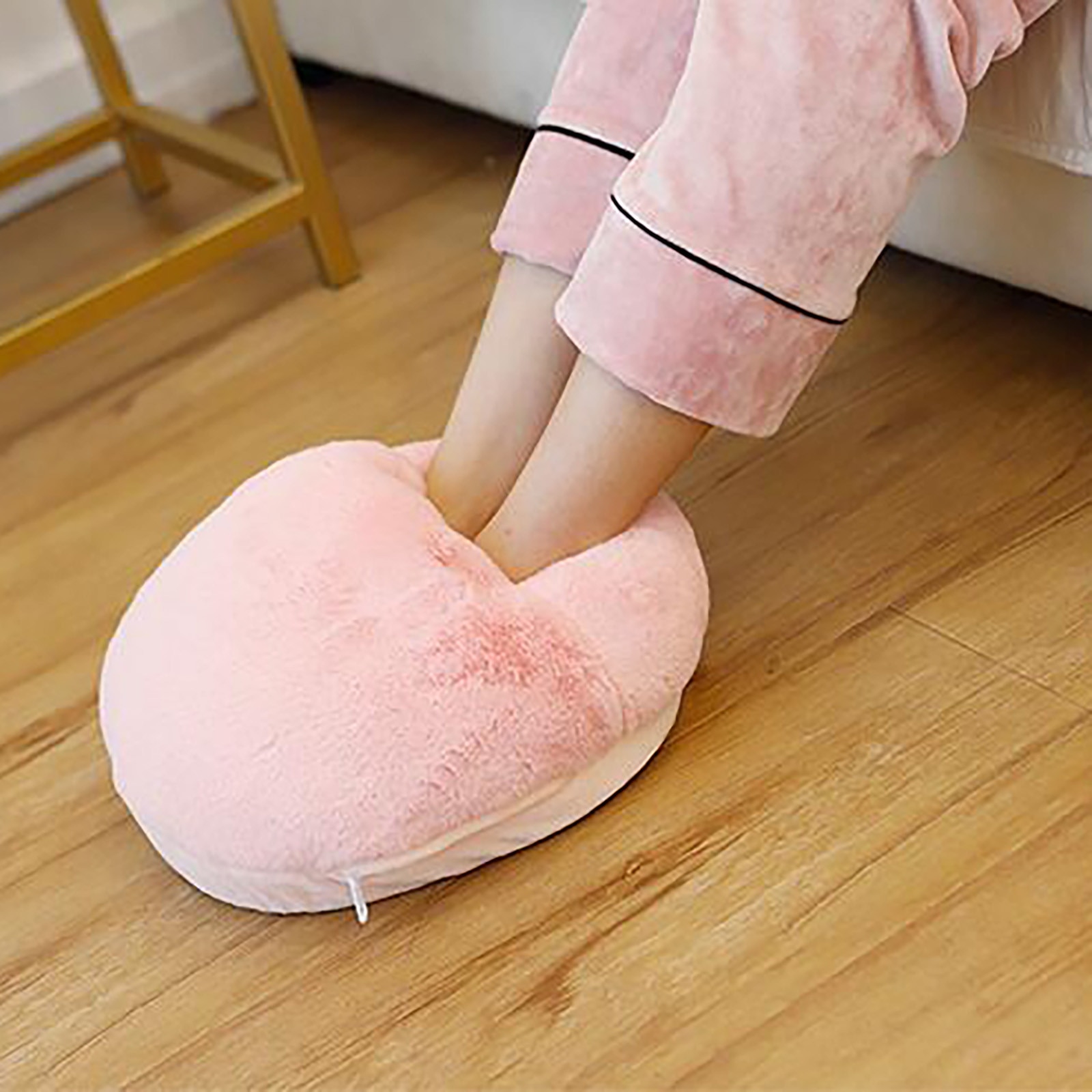 Pie calienta calentador zapatillas portátil calentadores de pies con calefacción eléctrica Pad seguro lavable Pantufla con calefacción para viajes de casa