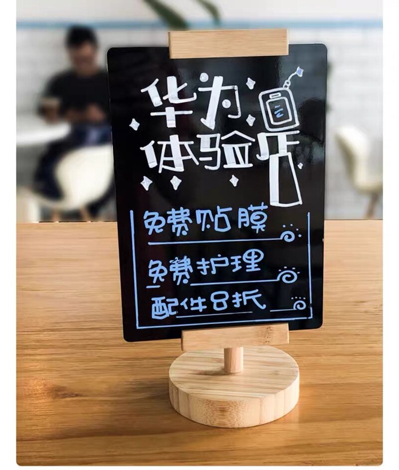 360 Degree Rotating A4 Table Display Stand Board Table Number Price Listing Sign Holder Frame Board: Default Title