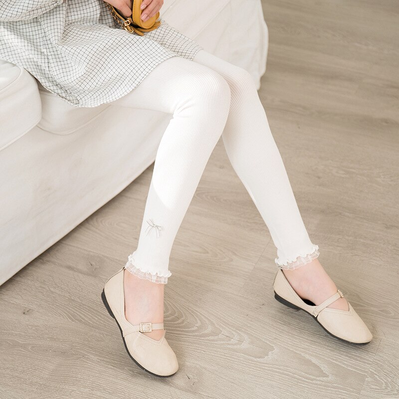 Meisjes Panty Panty Kousen Kant Rand Lente Herfst Dunne Panty Kinderen Leggings Negen Punt Broek Baby Meisje Dans Sokken: A / S  90-105cm